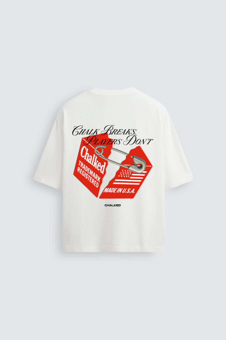 CHALK BREAKS. PLAYERS DON´T TEE WHITE