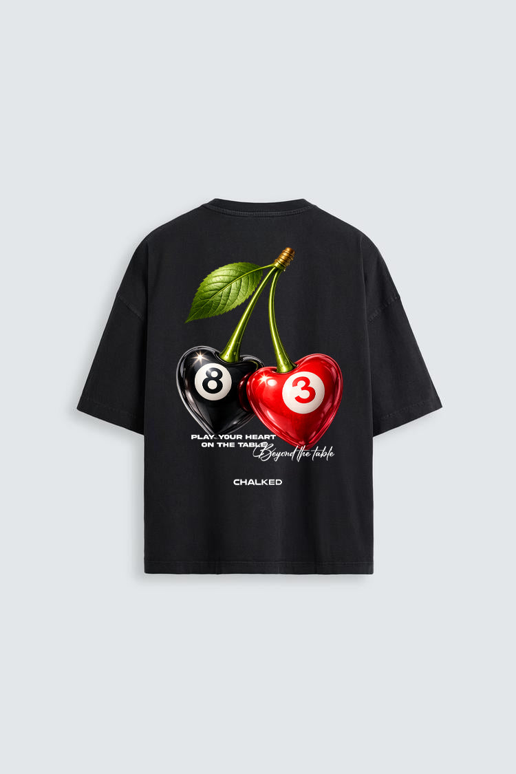 LOVE & RISK TEE BLACK