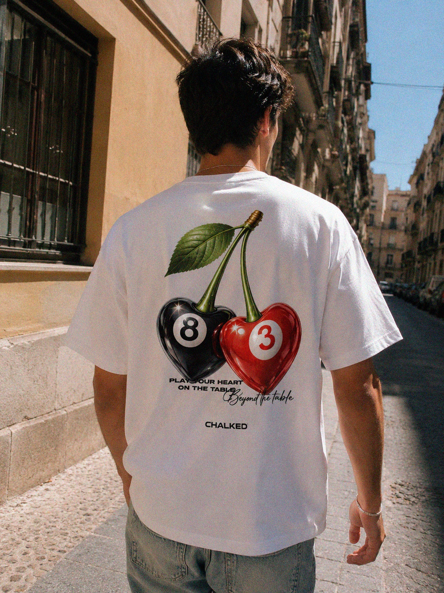 LOVE & RISK TEE WHITE