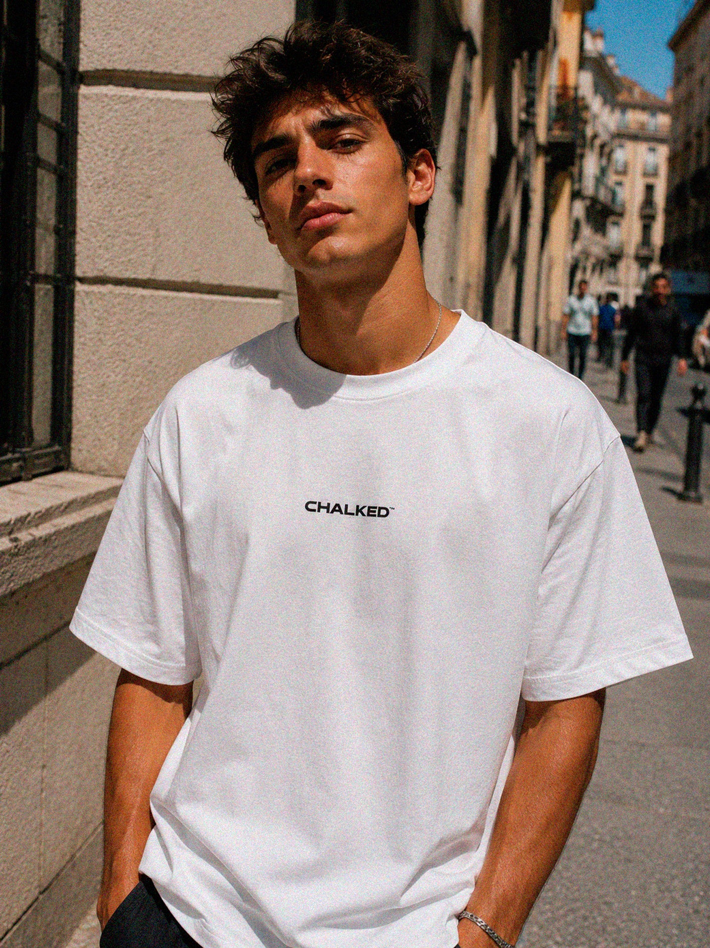 LOVE & RISK TEE WHITE
